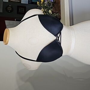 -Apoloo black bathing suit top.  Tie closure. Size‎ XL.